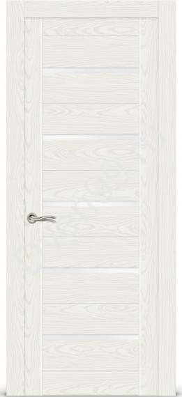 Межкомнатная дверь Ситидорс  Турин-5 Белый ясень Со стеклом