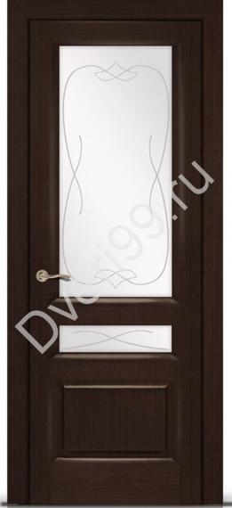 Межкомнатная дверь Ситидорс Малахит-2 Венге Со стеклом