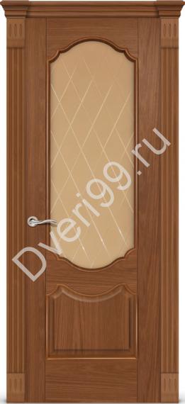 Межкомнатная дверь Ситидорс Гиацинт Американский Орех Со стеклом